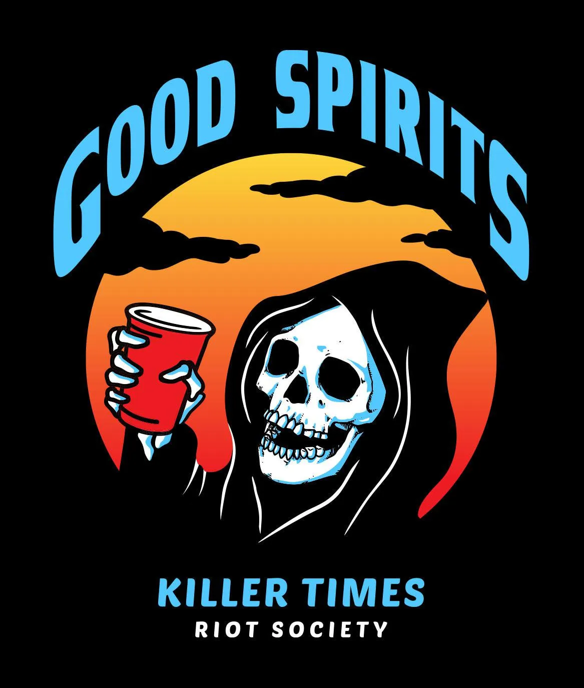 Good Spirits Reaper Mens T-Shirt sold by riot society product image thumbnail 5