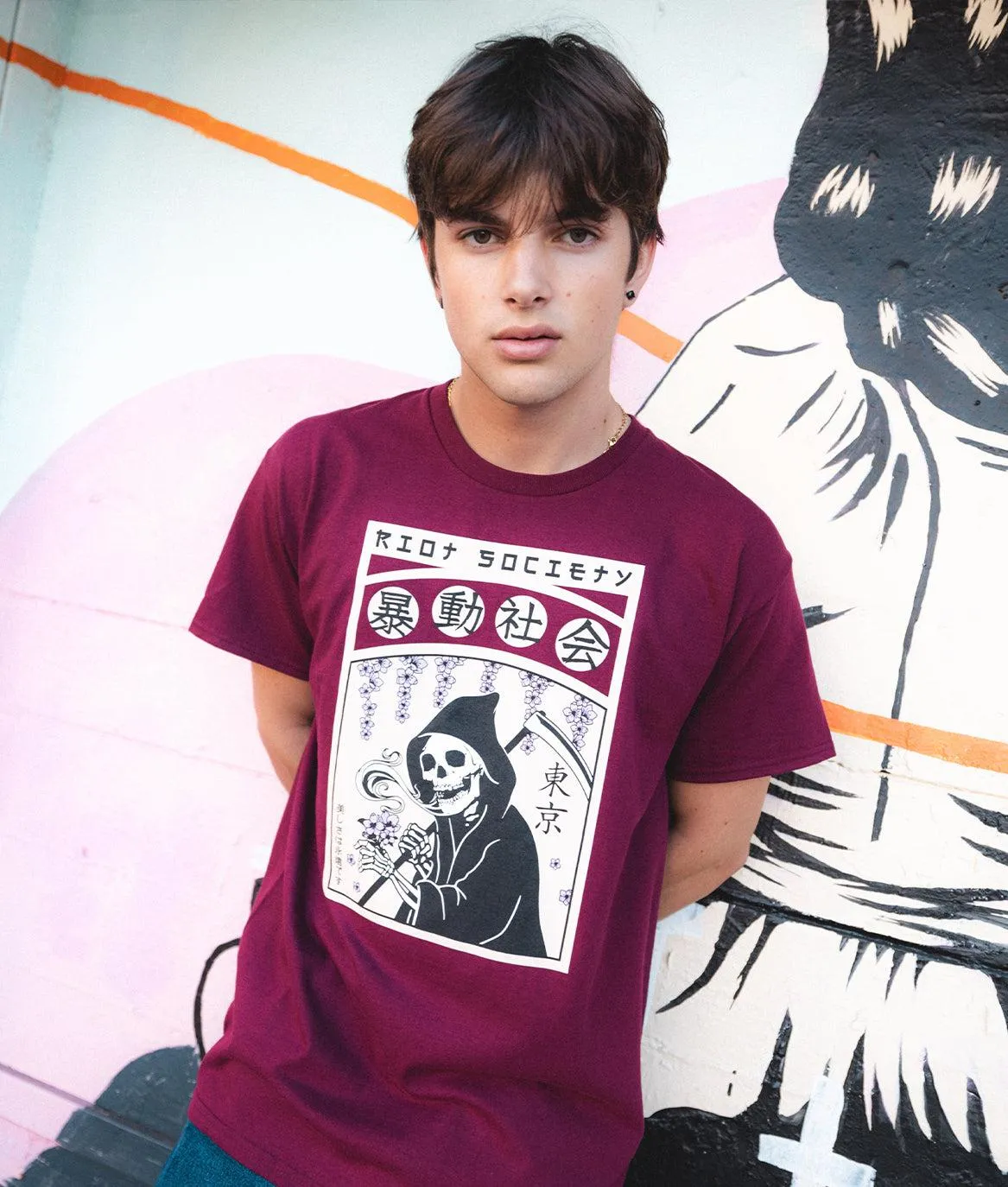 Reaper Flower Garden Mens T-Shirt sold by riot society product image thumbnail 2