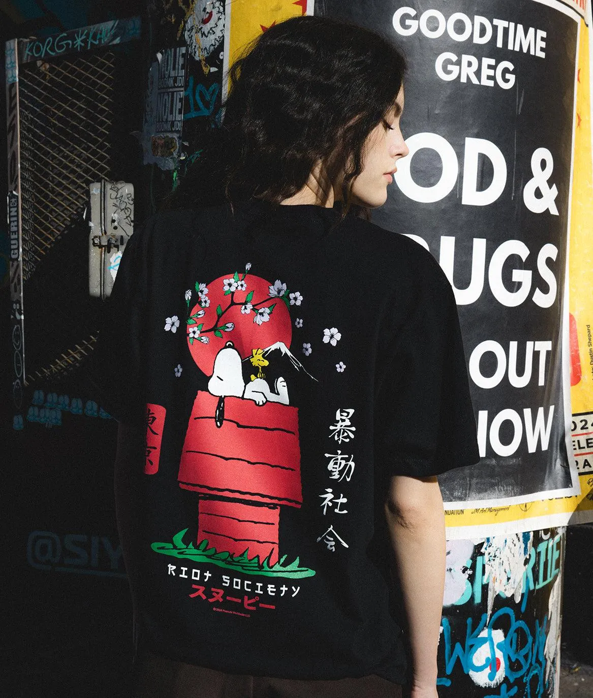 Peanuts Snoopy Doghouse Japan Boyfriend Tee sold by riot society product image thumbnail 2