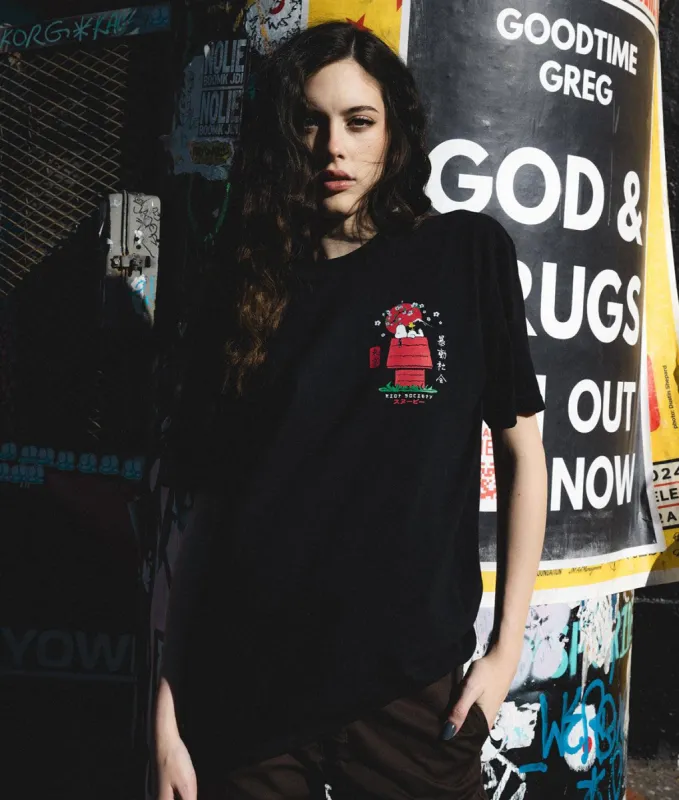 Peanuts Snoopy Doghouse Japan Boyfriend Tee sold by riot society