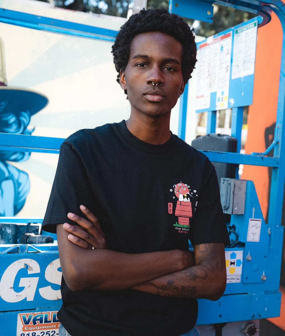 Peanuts Snoopy Doghouse Japan Mens T-Shirt sold by riot society product image thumbnail 2