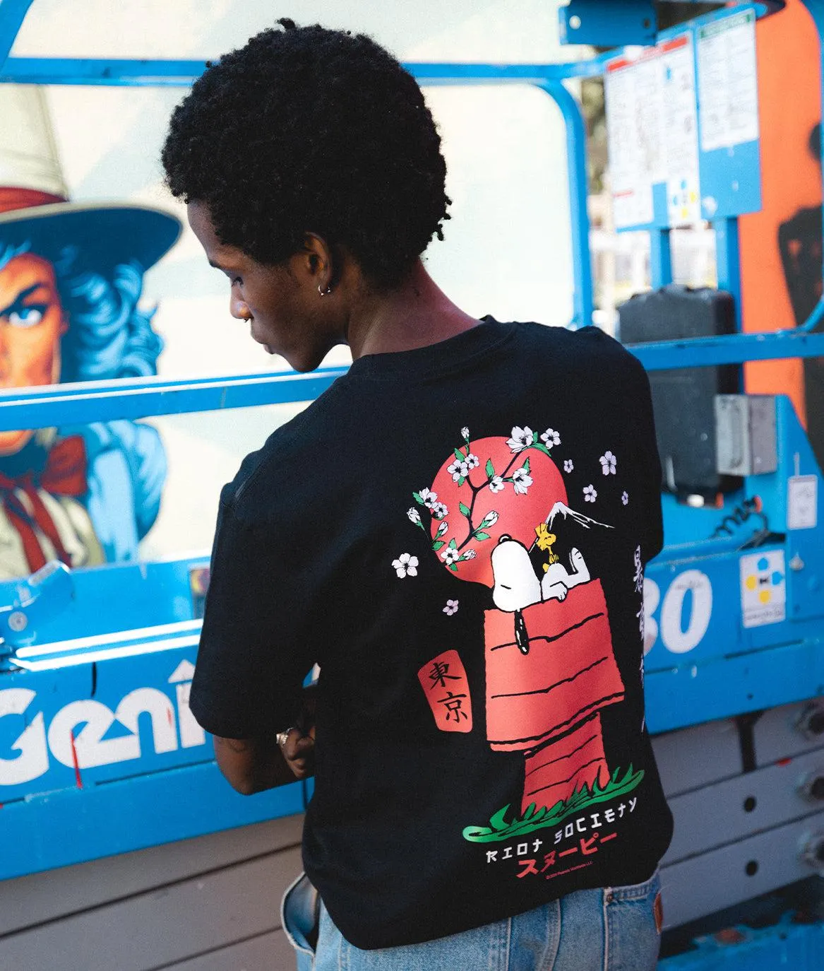 Peanuts Snoopy Doghouse Japan Mens T-Shirt sold by riot society product image thumbnail 3