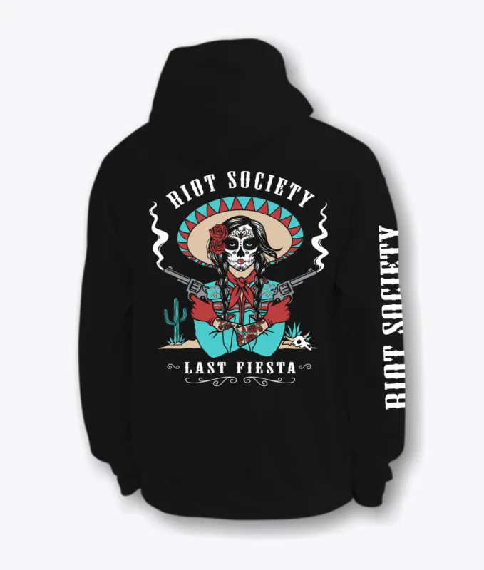 The Last Fiesta Vaquera Cowgirl Mens Hoodie sold by riot society