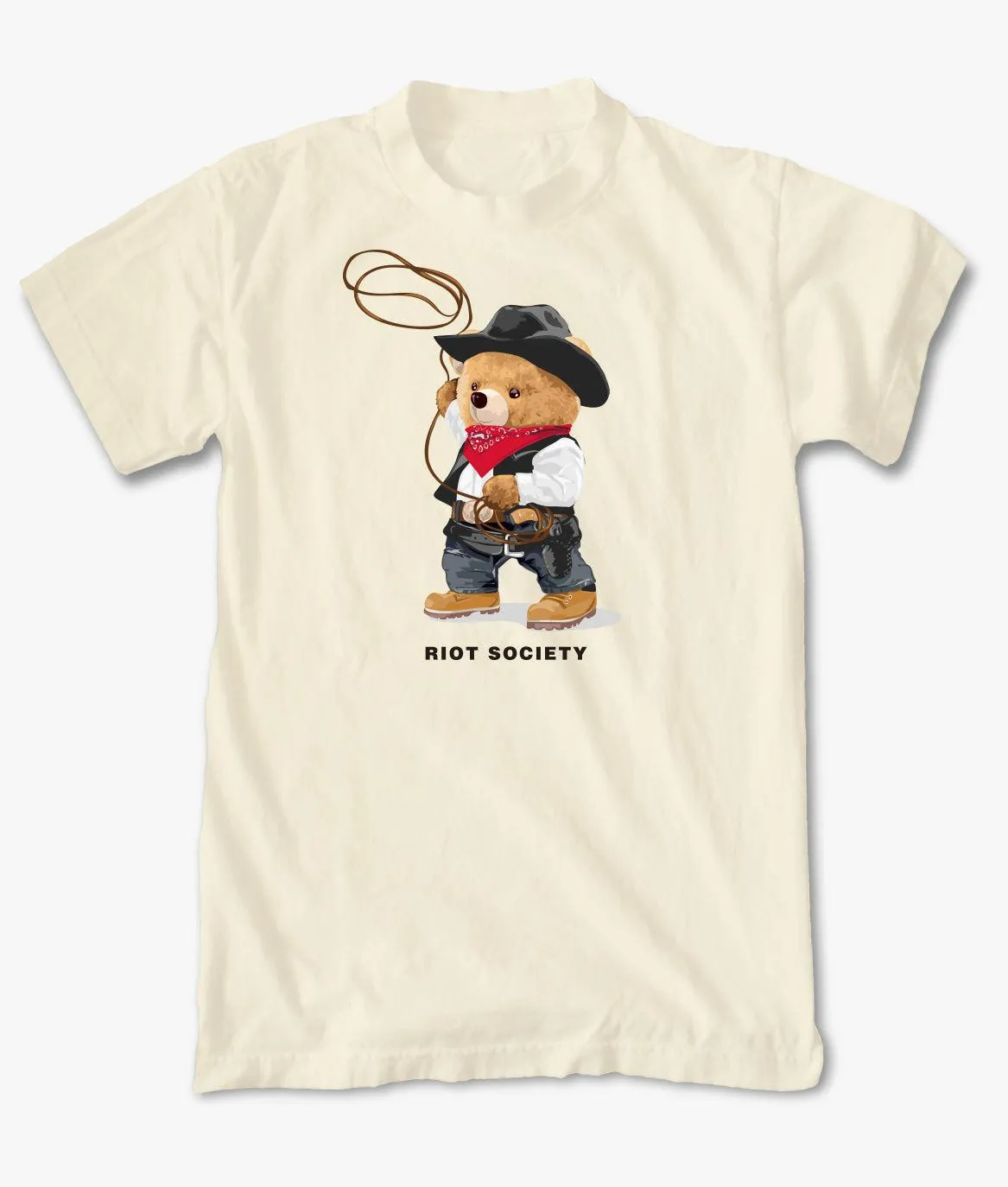Cowboy Teddy Bear Mens T-Shirt Sale sold by riot society