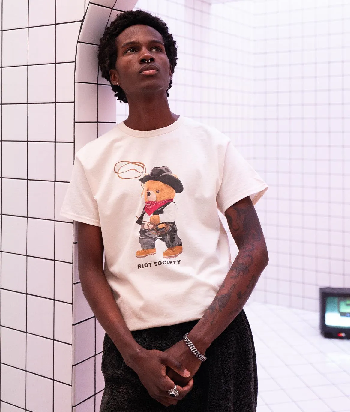 Cowboy Teddy Bear Mens T-Shirt Sale sold by riot society product image thumbnail 2