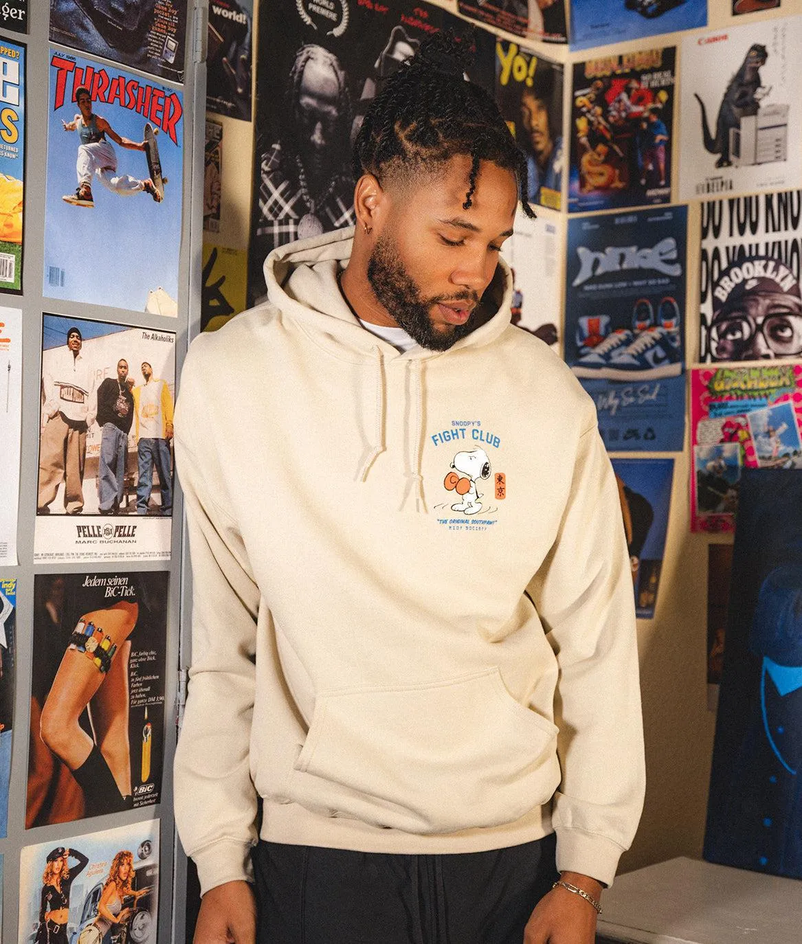 Peanuts Snoopy's Fight Club Mens Hoodie sold by riot society product image thumbnail 2