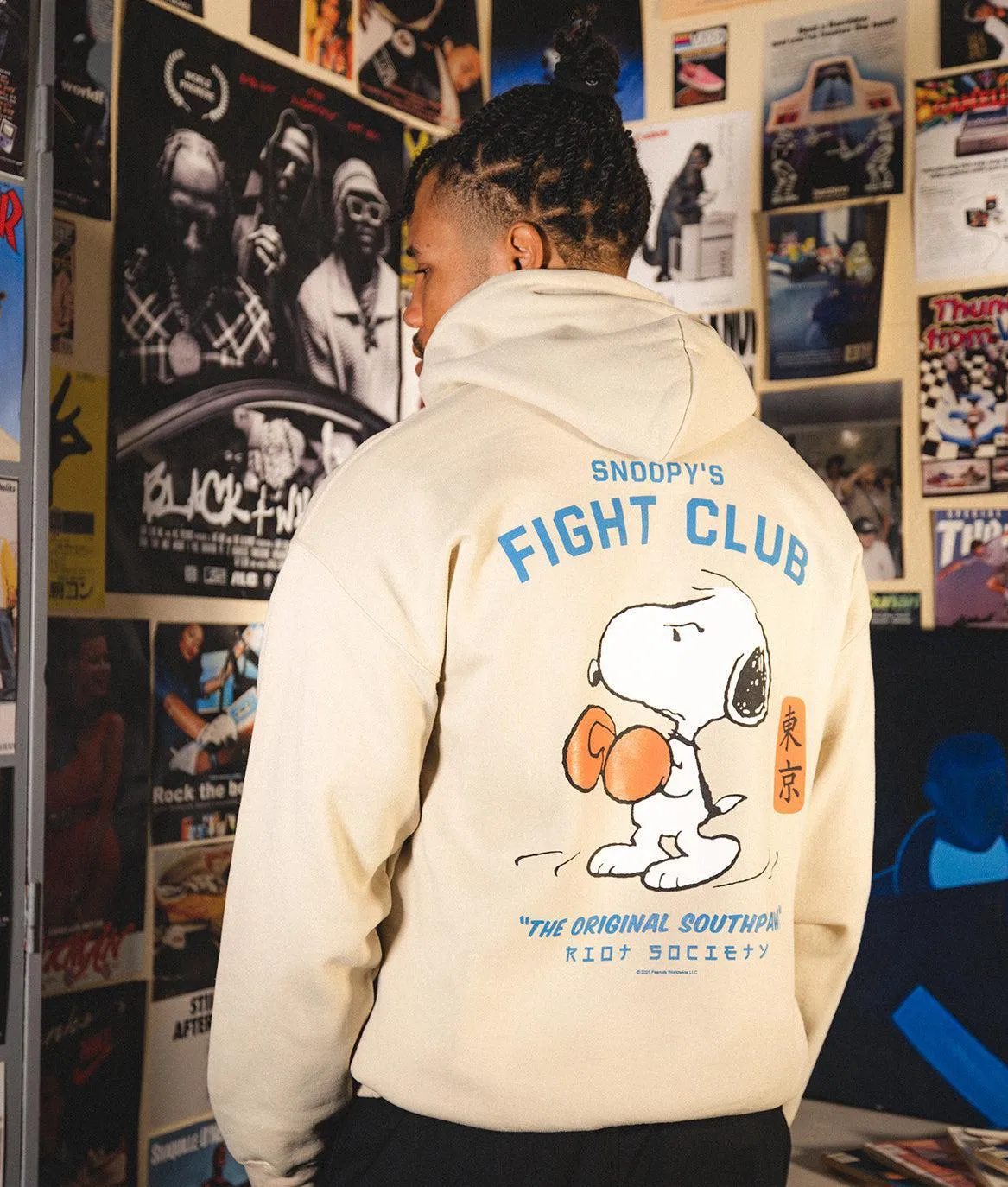 Peanuts Snoopy's Fight Club Mens Hoodie sold by riot society product image thumbnail 3