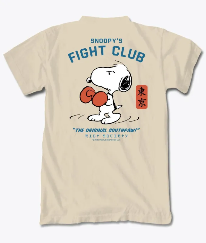 Peanuts Snoopy's Fight Club Mens T-Shirt sold by riot society