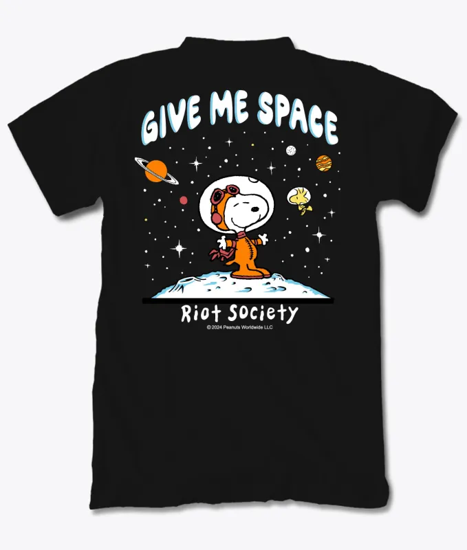 Peanuts Snoopy's Give Me Space Boys Tee sold by riot society