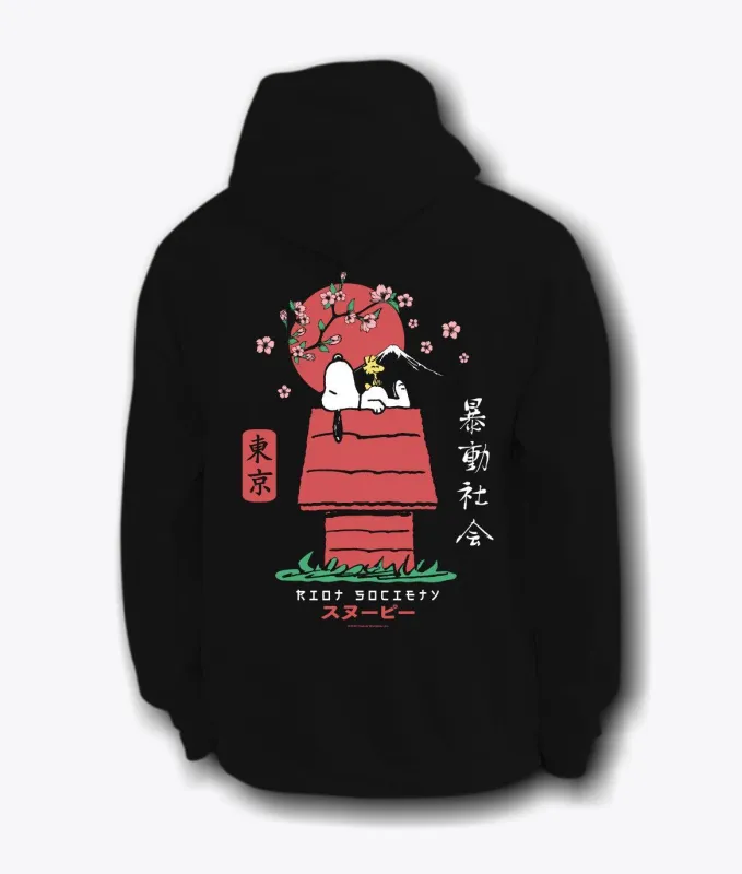 Peanuts Snoopy Doghouse Japan Mens Hoodie sold by riot society