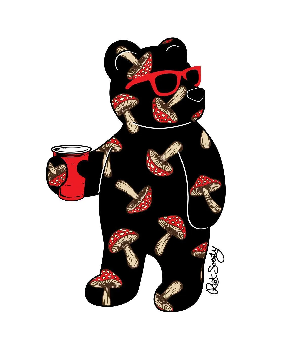 Mushroom Bear Womens Tee sold by riot society product image thumbnail 2