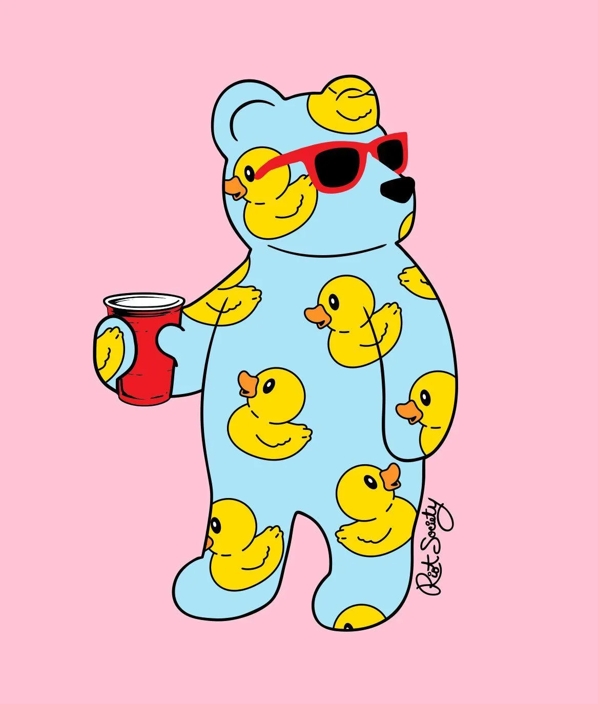 Rubber Ducky Bear Womens Tee sold by riot society product image thumbnail 2