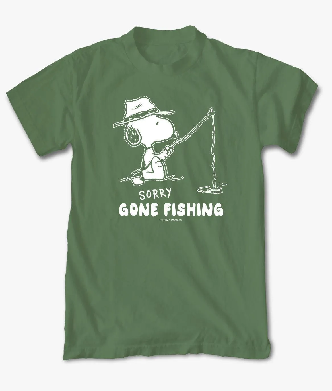 Peanuts Snoopy Gone Fishing Mens T-Shirt sold by riot society