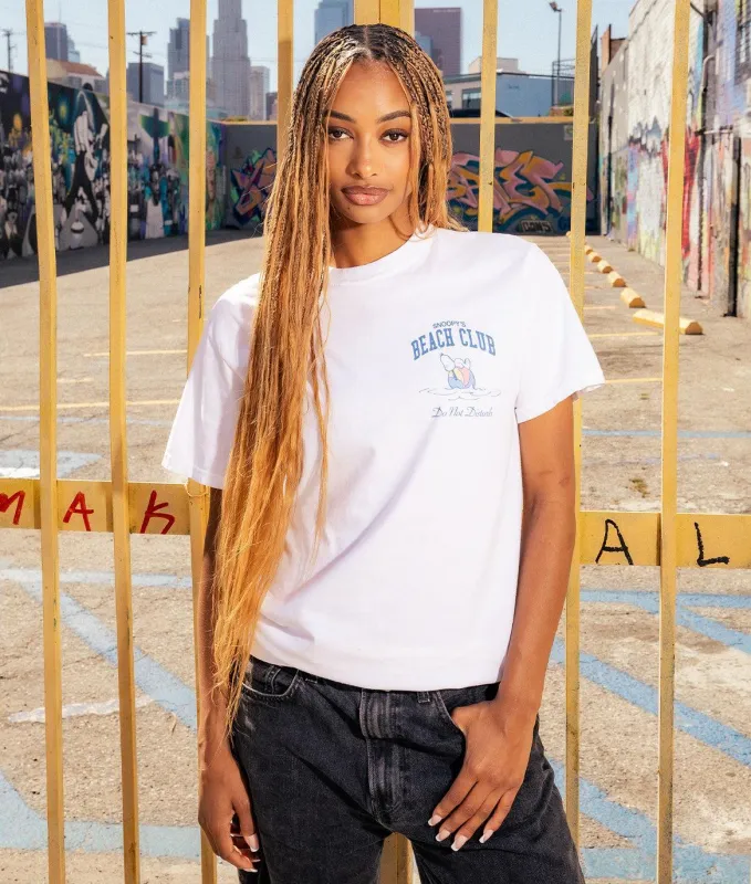 Peanuts Snoopy’s Beach Club Boyfriend Tee sold by riot society