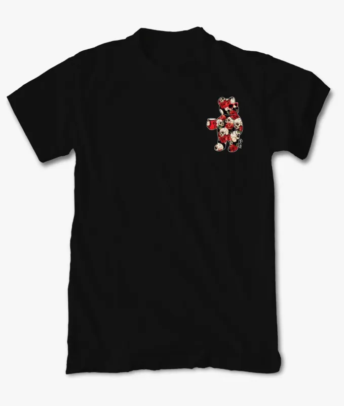Skull Rose Bear Mens T-Shirt sold by riot society