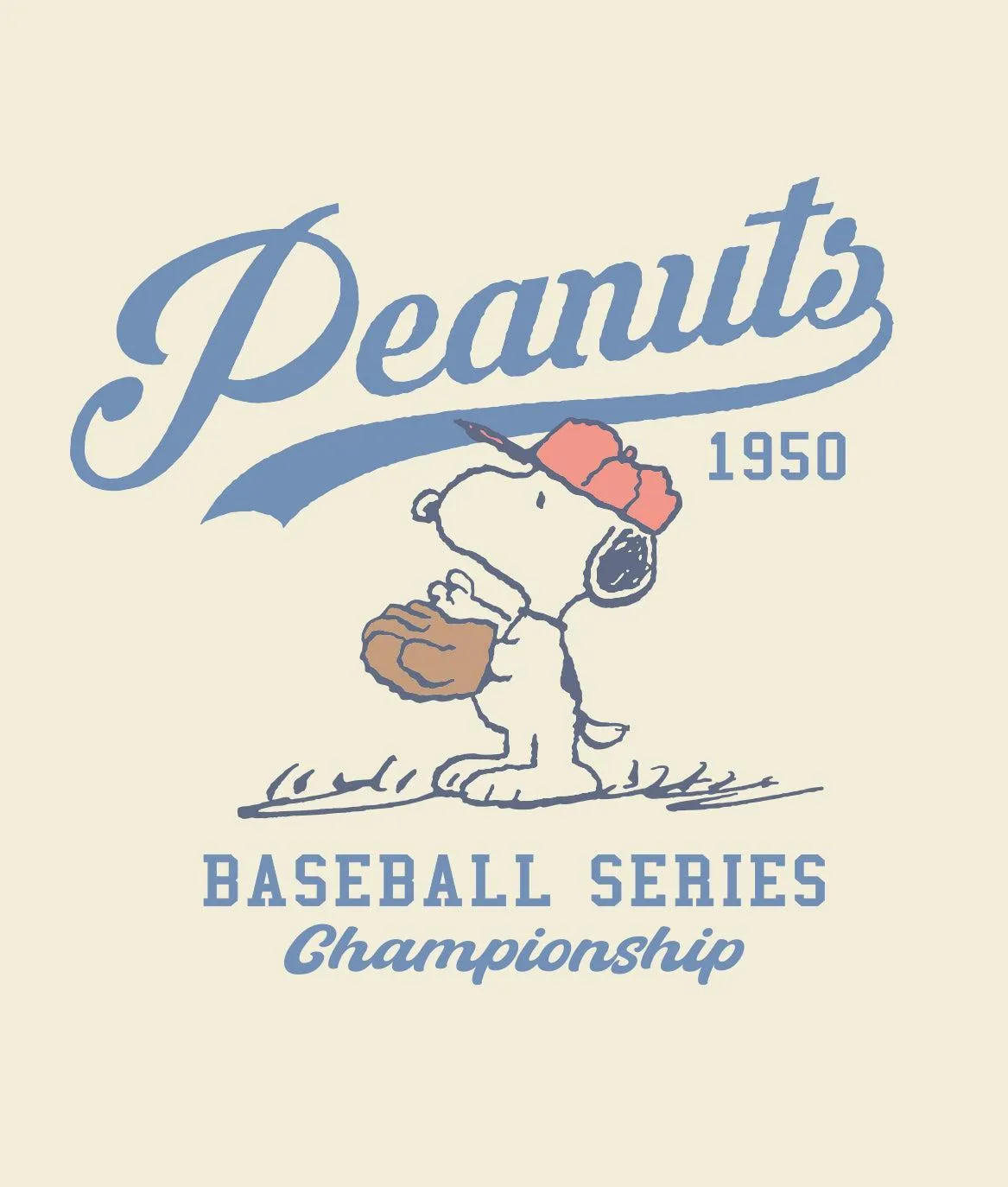 Peanuts Snoopy Baseball Boyfriend Tee - Ivory sold by riot society product image thumbnail 3