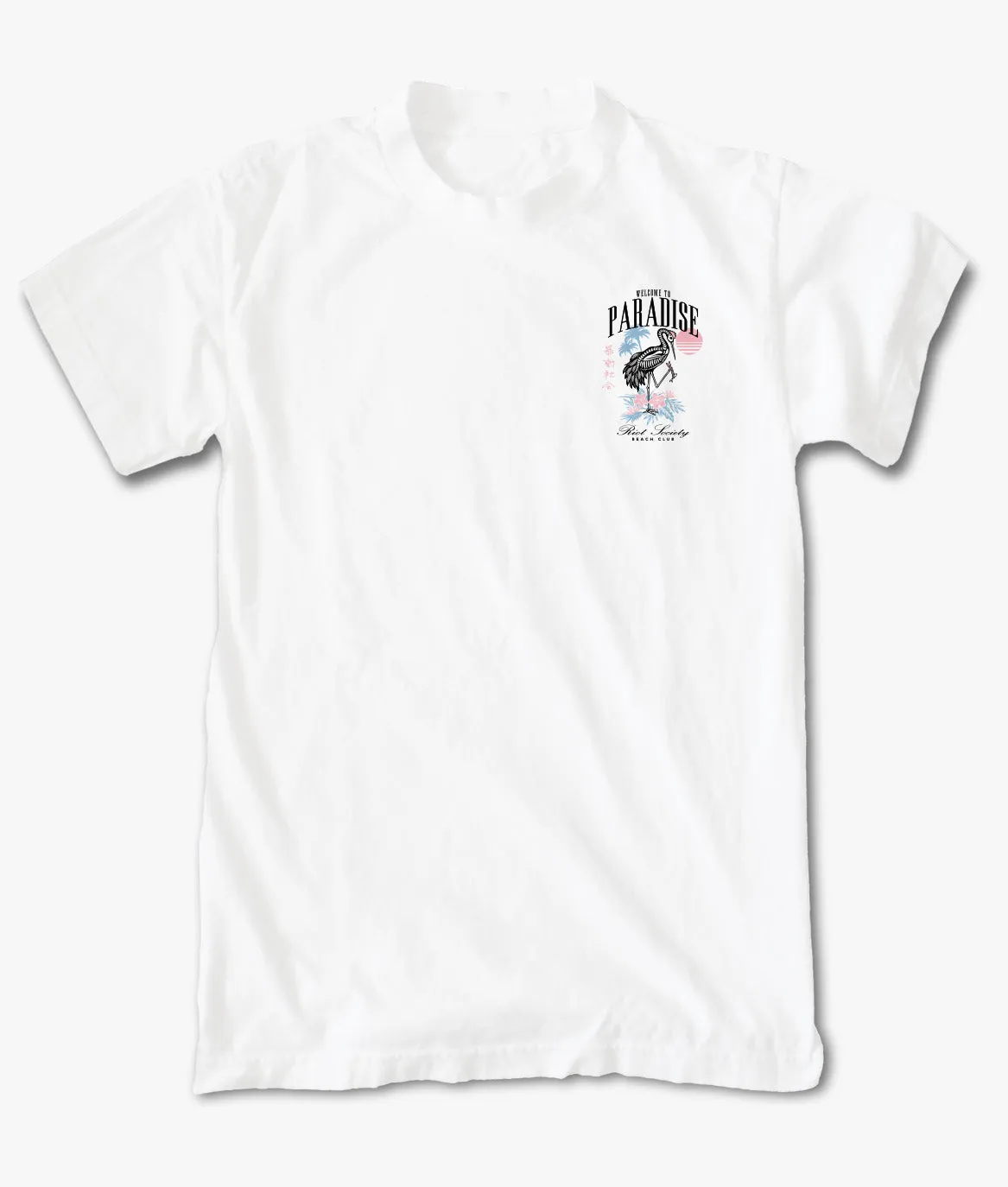 Skeleton Crane Welcome to Paradise Beach Club Mens T-Shirt sold by riot society product image thumbnail 4