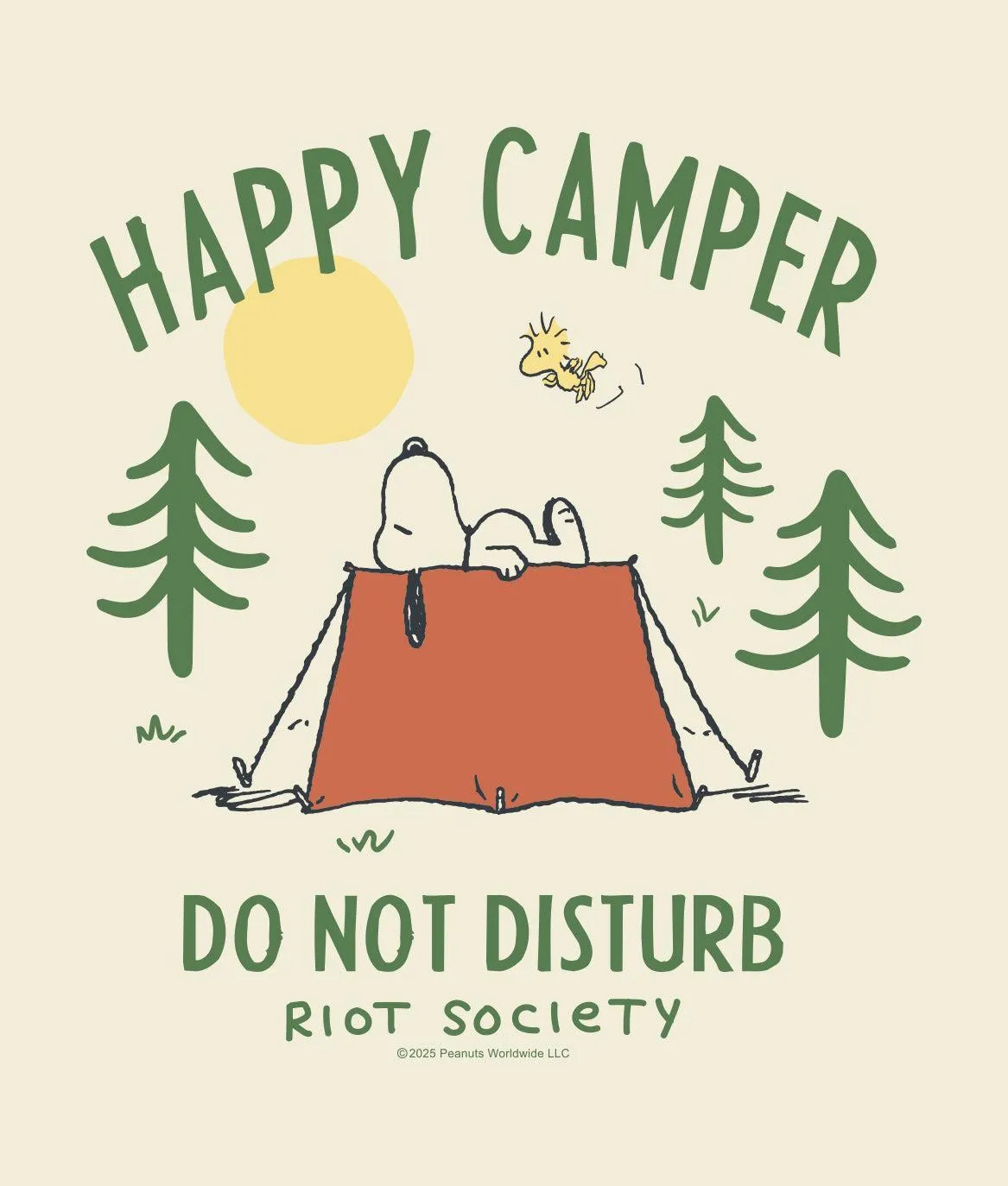 Peanuts Snoopy Happy Camper Boyfriend Tee sold by riot society product image thumbnail 5