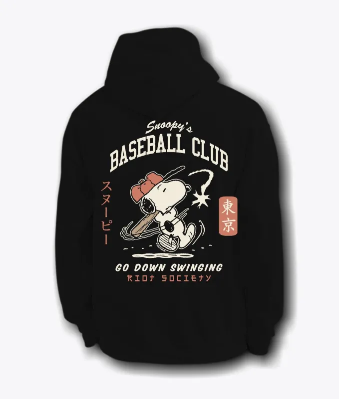 Peanuts Snoopy's Baseball Club Mens Hoodie sold by riot society