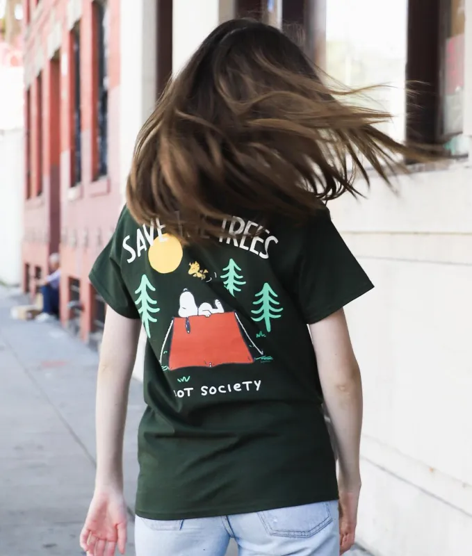 Peanuts Snoopy Save the Trees Womens Tee sold by riot society
