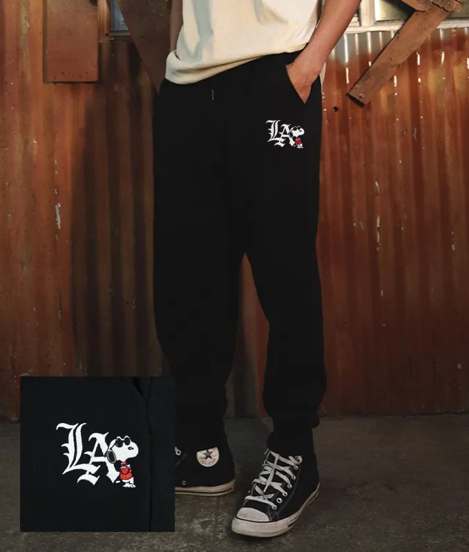 Peanuts Snoopy LA Chill Embroidered Mens Joggers sold by riot society
