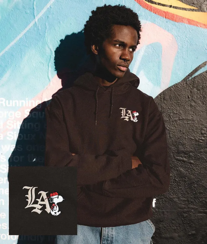 Peanuts Snoopy LA Urban Embroidered Mens Hoodie sold by riot society