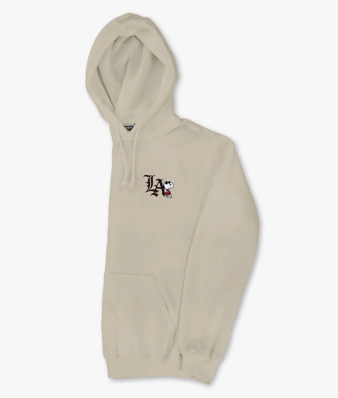 Peanuts Snoopy LA Chill Embroidered Womens Hoodie - Sand sold by riot society product image thumbnail 2