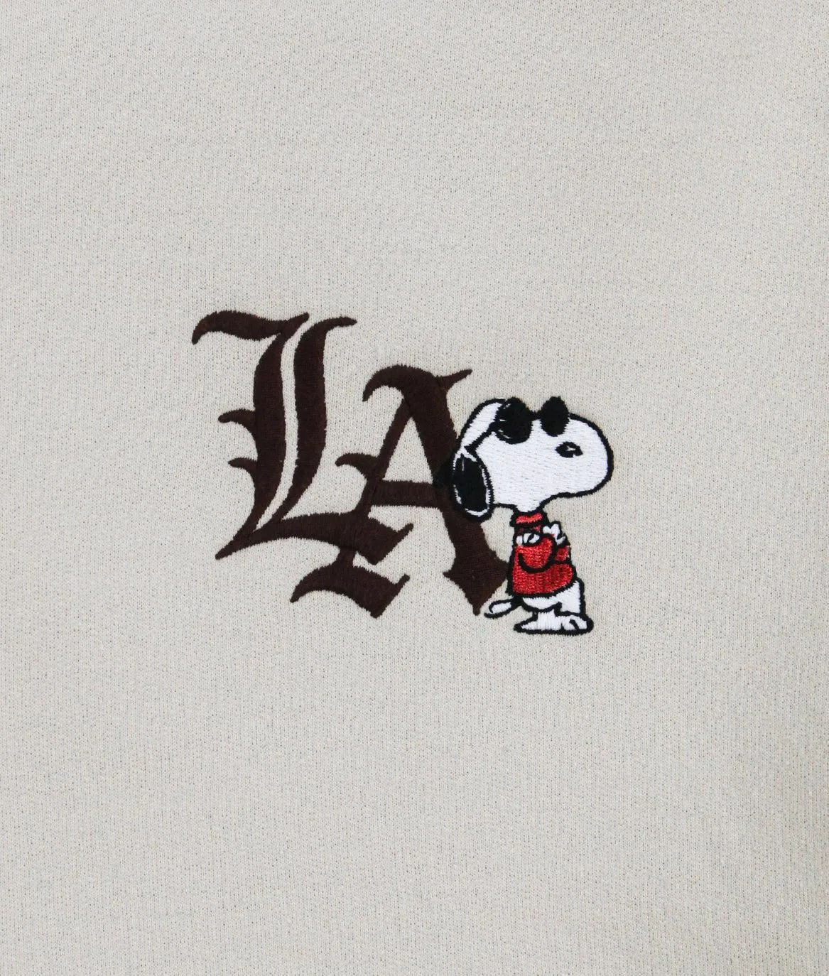 Peanuts Snoopy LA Chill Embroidered Womens Hoodie - Sand sold by riot society product image thumbnail 4