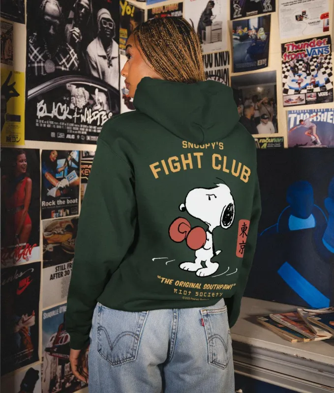Peanuts Snoopy's Fight Club Womens Hoodie sold by riot society