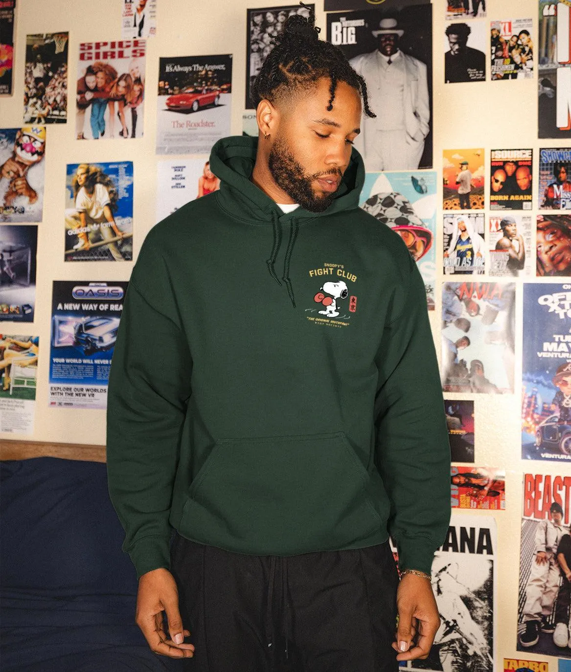 Peanuts Snoopy's Fight Club Mens Hoodie sold by riot society product image thumbnail 2