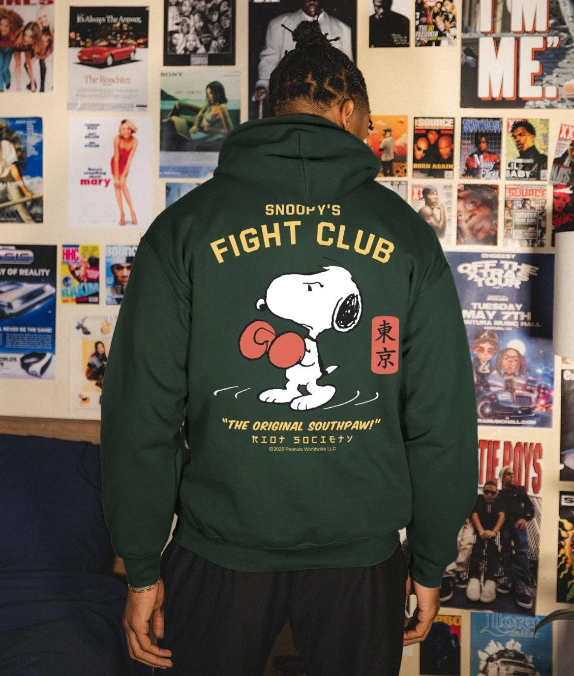 Peanuts Snoopy's Fight Club Mens Hoodie sold by riot society product image thumbnail 3