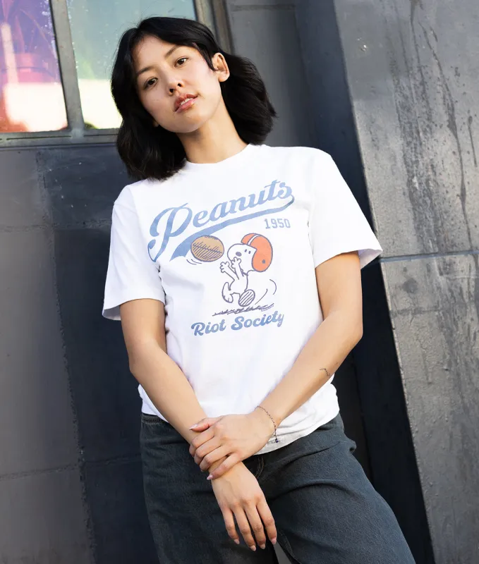 Peanuts Snoopy Football Boyfriend Tee sold by riot society