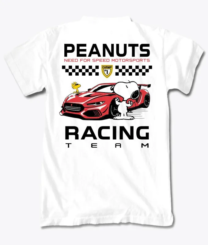 Peanuts Snoopy & Woodstock Racing Team Mens T-Shirt sold by riot society