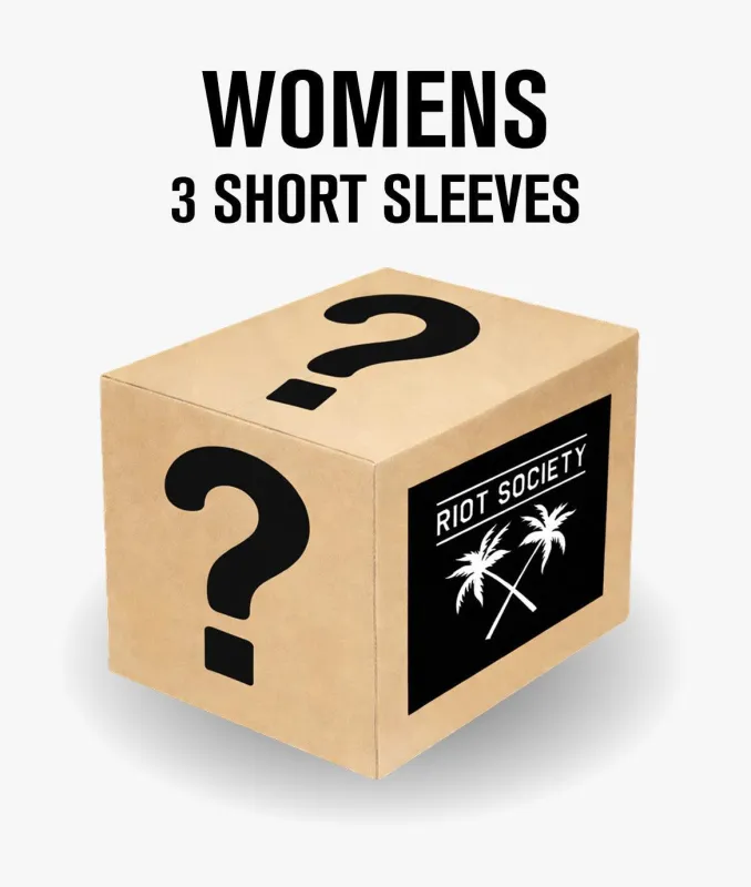 3x Womens Tees Mystery Box sold by riot society