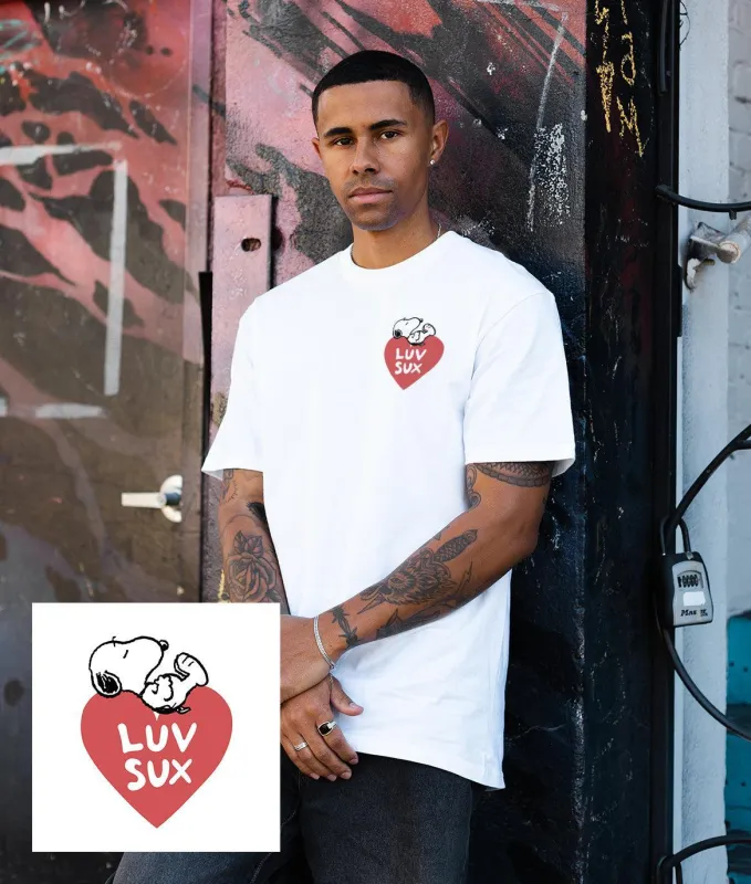 Peanuts Snoopy Luv Sux Mens T-Shirt sold by riot society