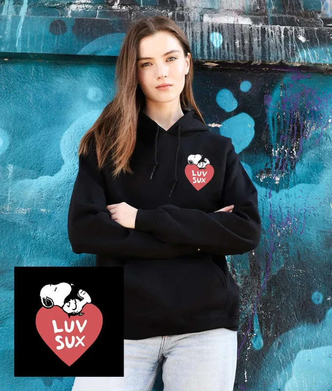 Peanuts Snoopy Luv Sux Womens Hoodie sold by riot society