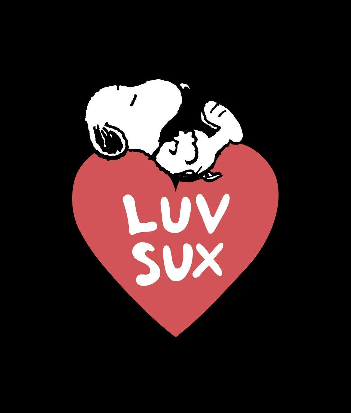 Peanuts Snoopy Luv Sux Womens Hoodie sold by riot society product image thumbnail 4