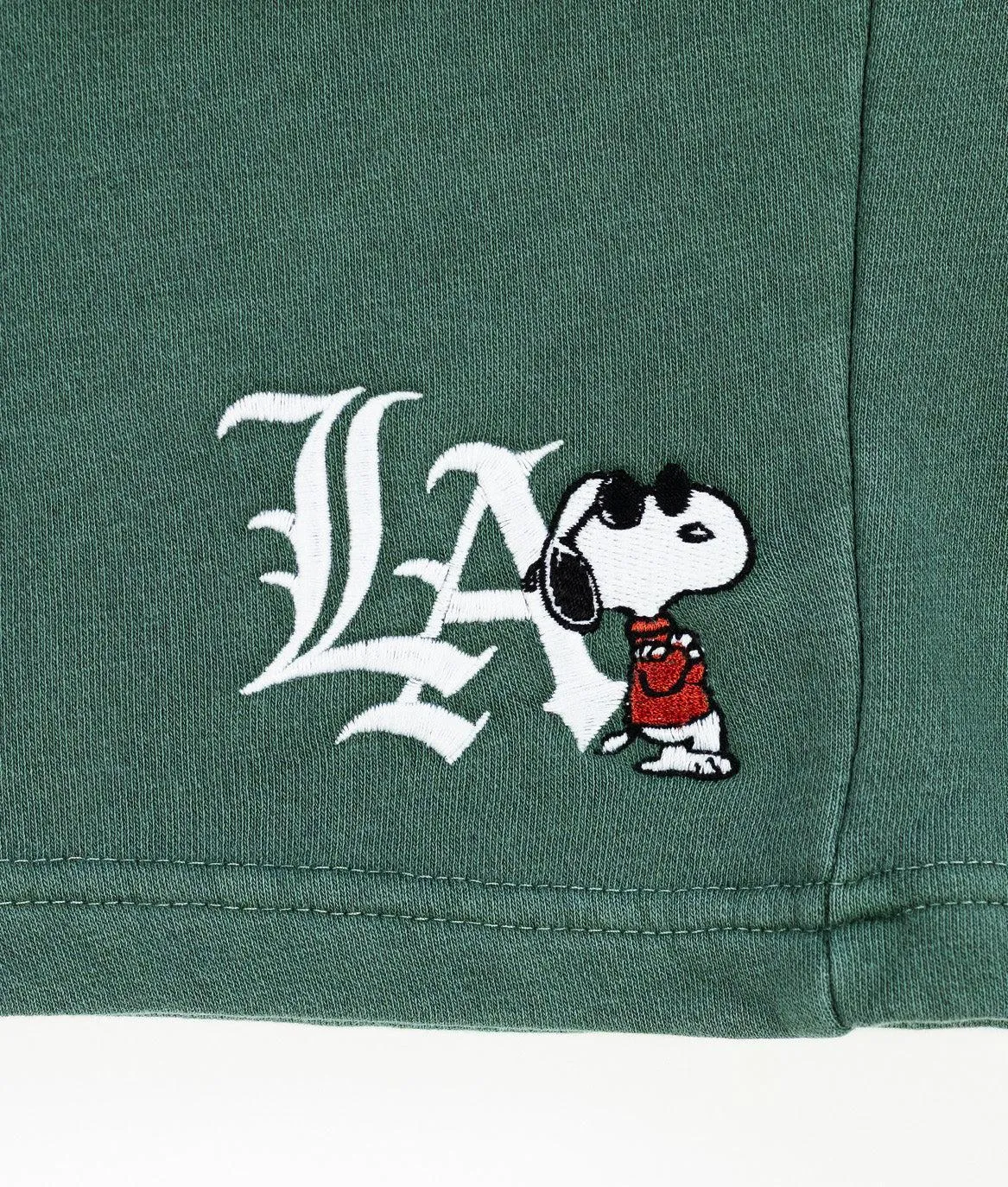 Peanuts Snoopy LA Chill Embroidered Unisex Fleece Shorts sold by riot society product image thumbnail 2