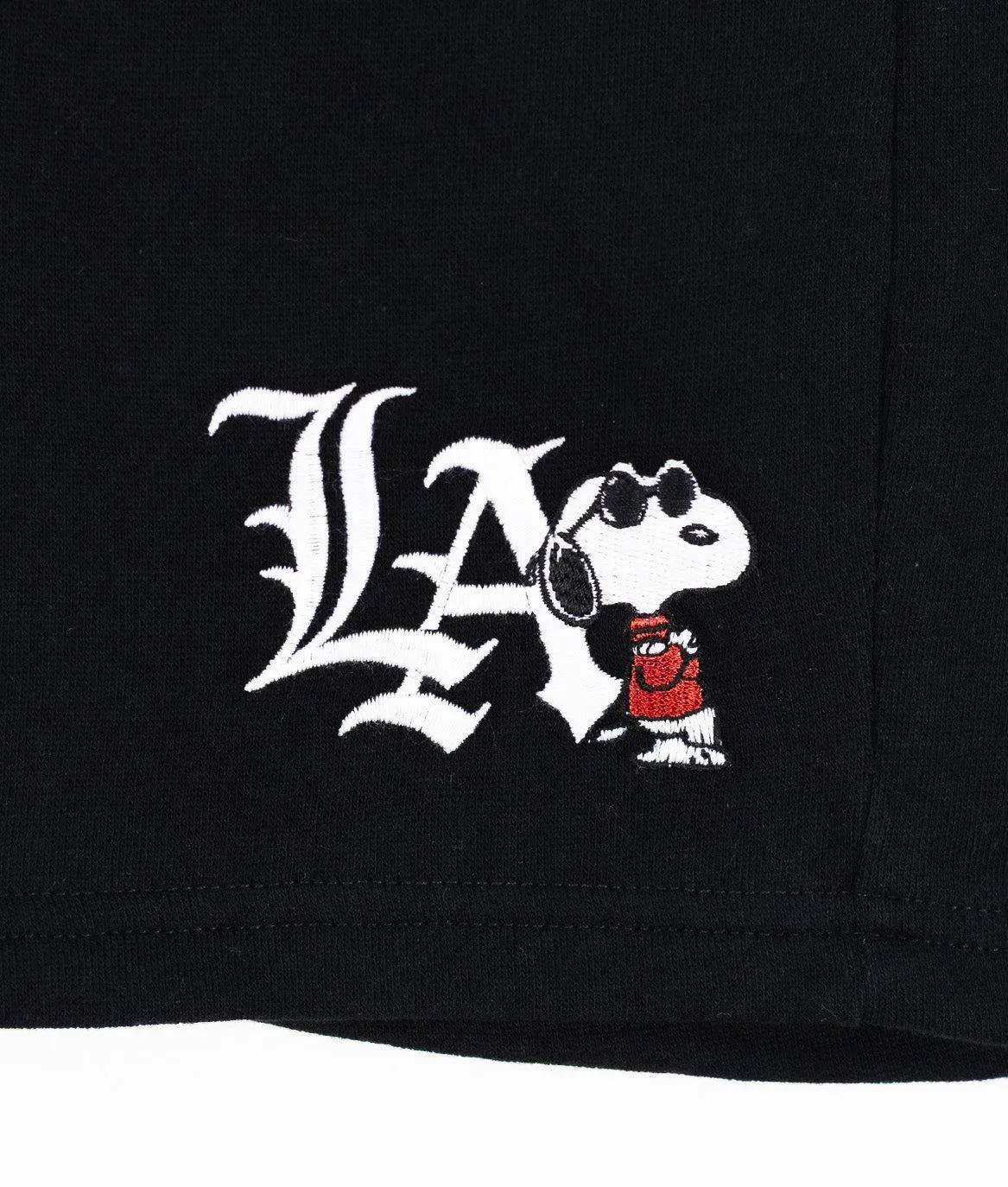 Peanuts Snoopy LA Chill Embroidered Mens Fleece Shorts sold by riot society product image thumbnail 3