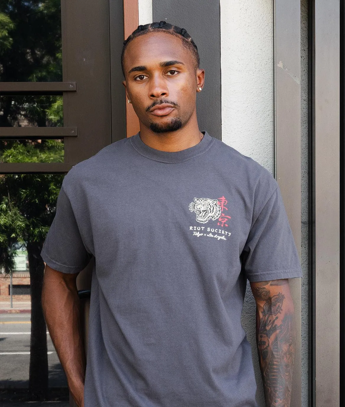 Japan Feeling Lucky Tiger Puff Premium Wash Mens T-Shirt sold by riot society product image thumbnail 2