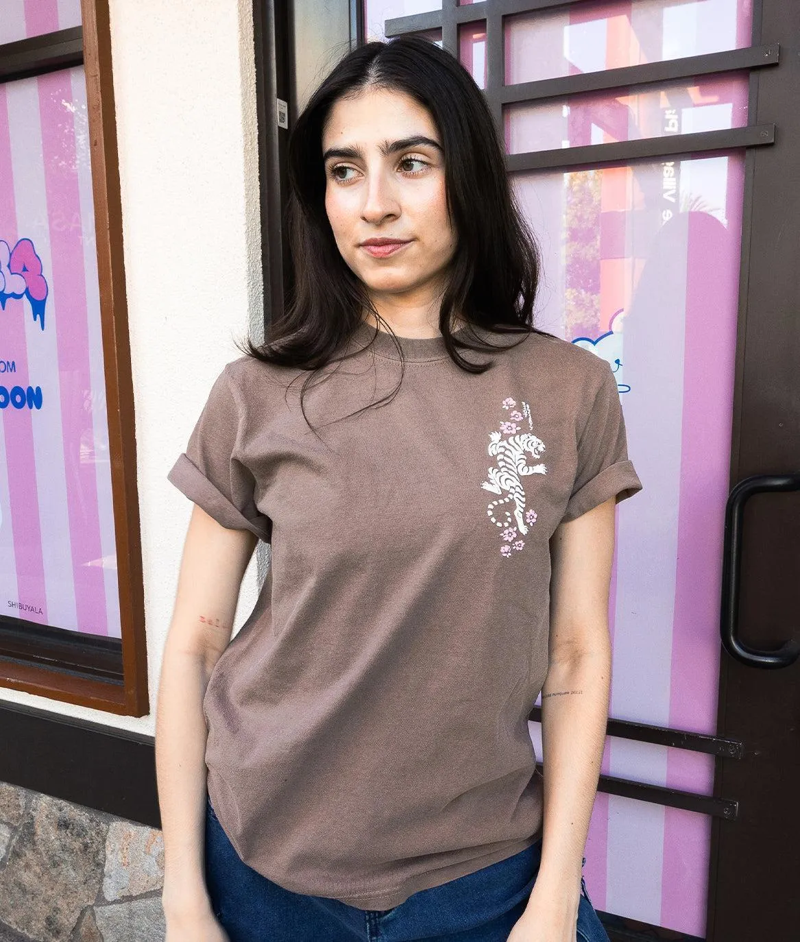 Tiger Cherry Blossoms Puff Boyfriend Tee sold by riot society product image thumbnail 2