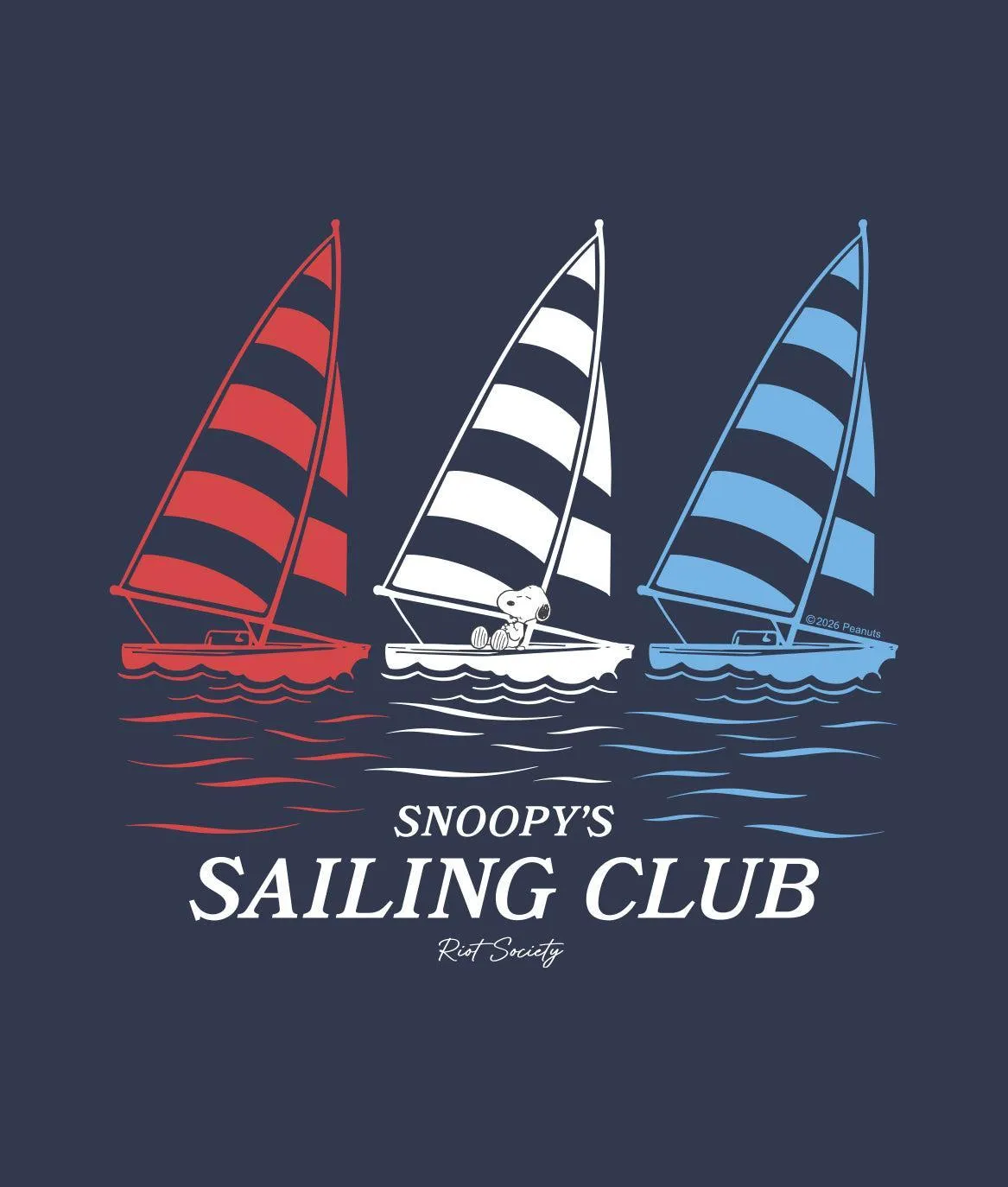 Peanuts Snoopy's Sailing Club Puff Boyfriend Tee sold by riot society product image thumbnail 5