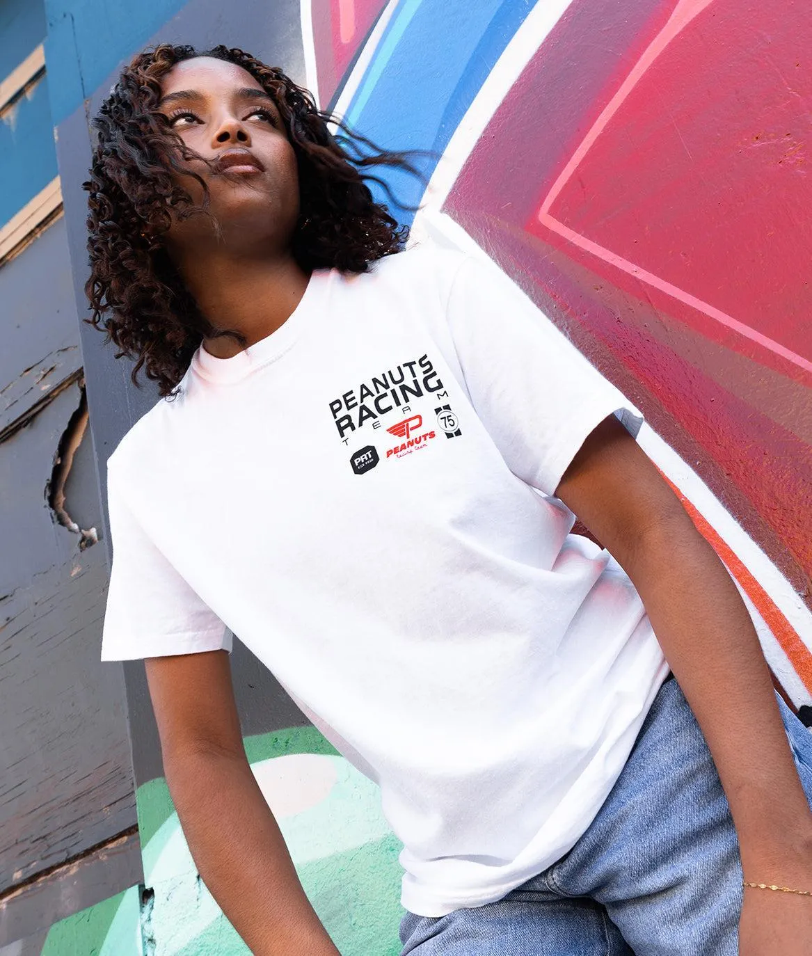 Peanuts Snoopy & Woodstock Racing Team Boyfriend Tee sold by riot society product image thumbnail 2