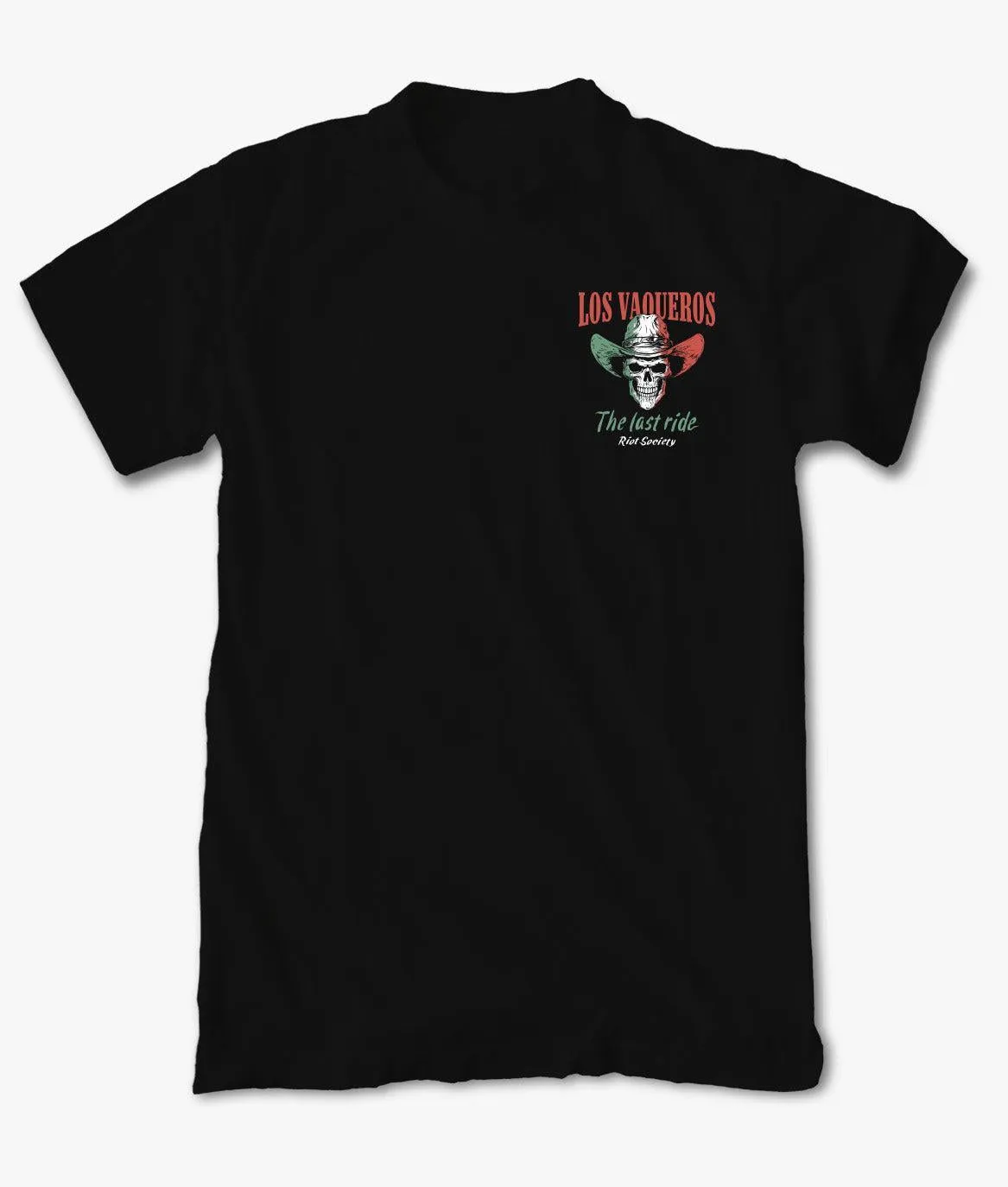 Last of the Vaqueros Skull Mens T-Shirt - Black sold by riot society product image thumbnail 4