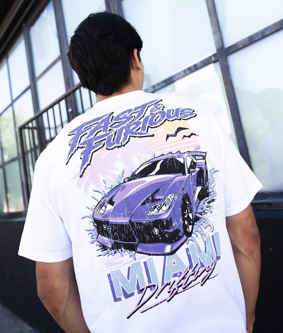 Fast & Furious Miami Drifting Mens T-Shirt - White sold by riot society product image thumbnail 3