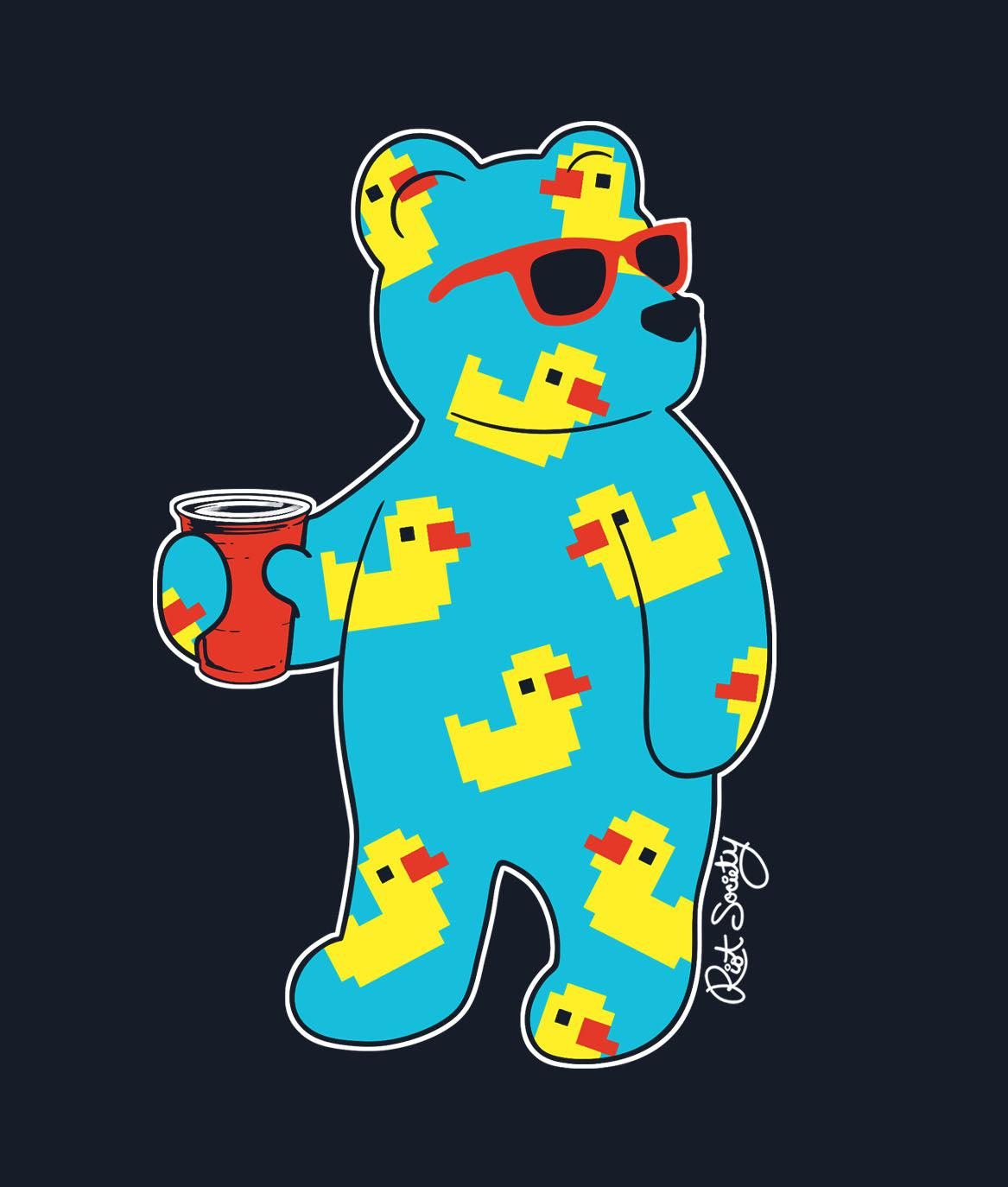 Rubber Duck Bear Womens Tee sold by riot society product image thumbnail 2