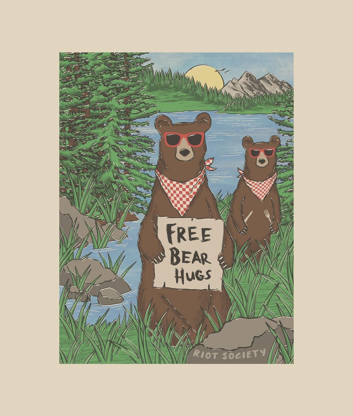 Free Bear Hugs Womens Tee sold by riot society product image thumbnail 2