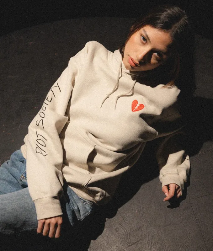 Broken Heart Embroidered Womens Hoodie sold by riot society