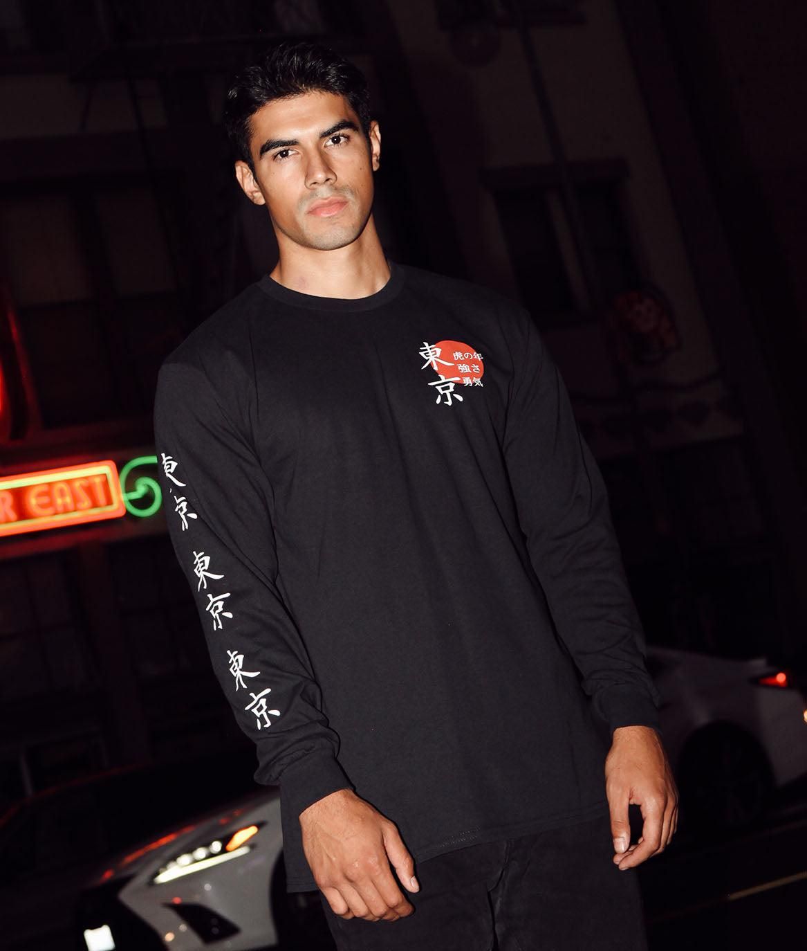 Tiger Blossom Mens Long Sleeve T-Shirt sold by riot society product image thumbnail 2