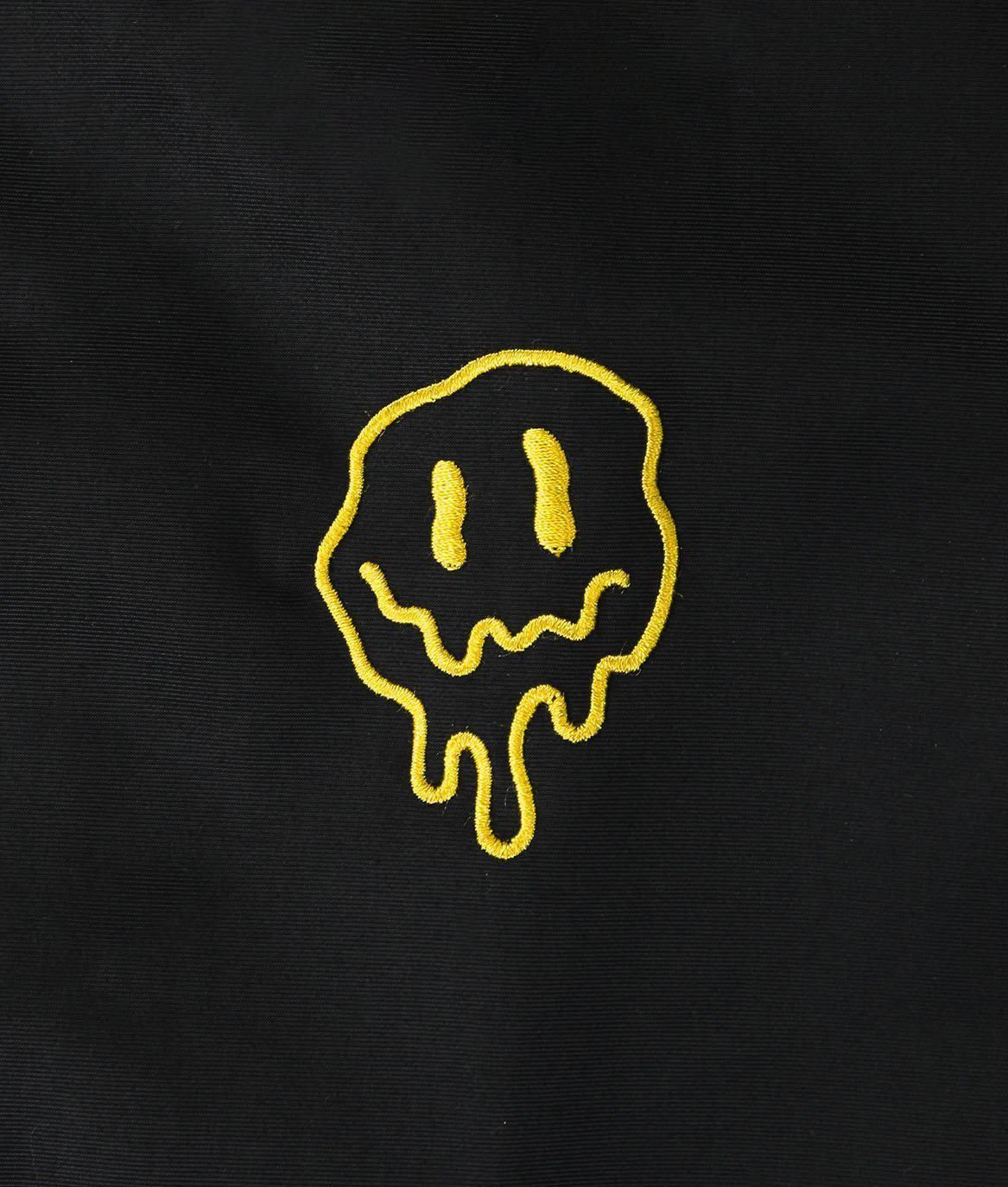 Happy Face Drip Embroidered Mens Premium Mid-Weight Coaches Jacket sold by riot society product image thumbnail 2